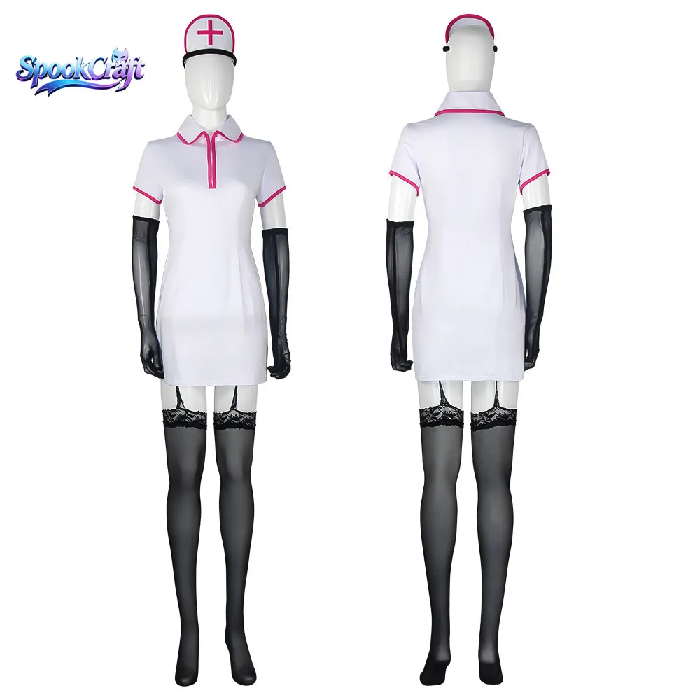 Disfraz Completo de Enfermera Makima Power de Chainsaw Man para Mujer, Tallas S-2XL, para Halloween, Carnaval, Comic Con
