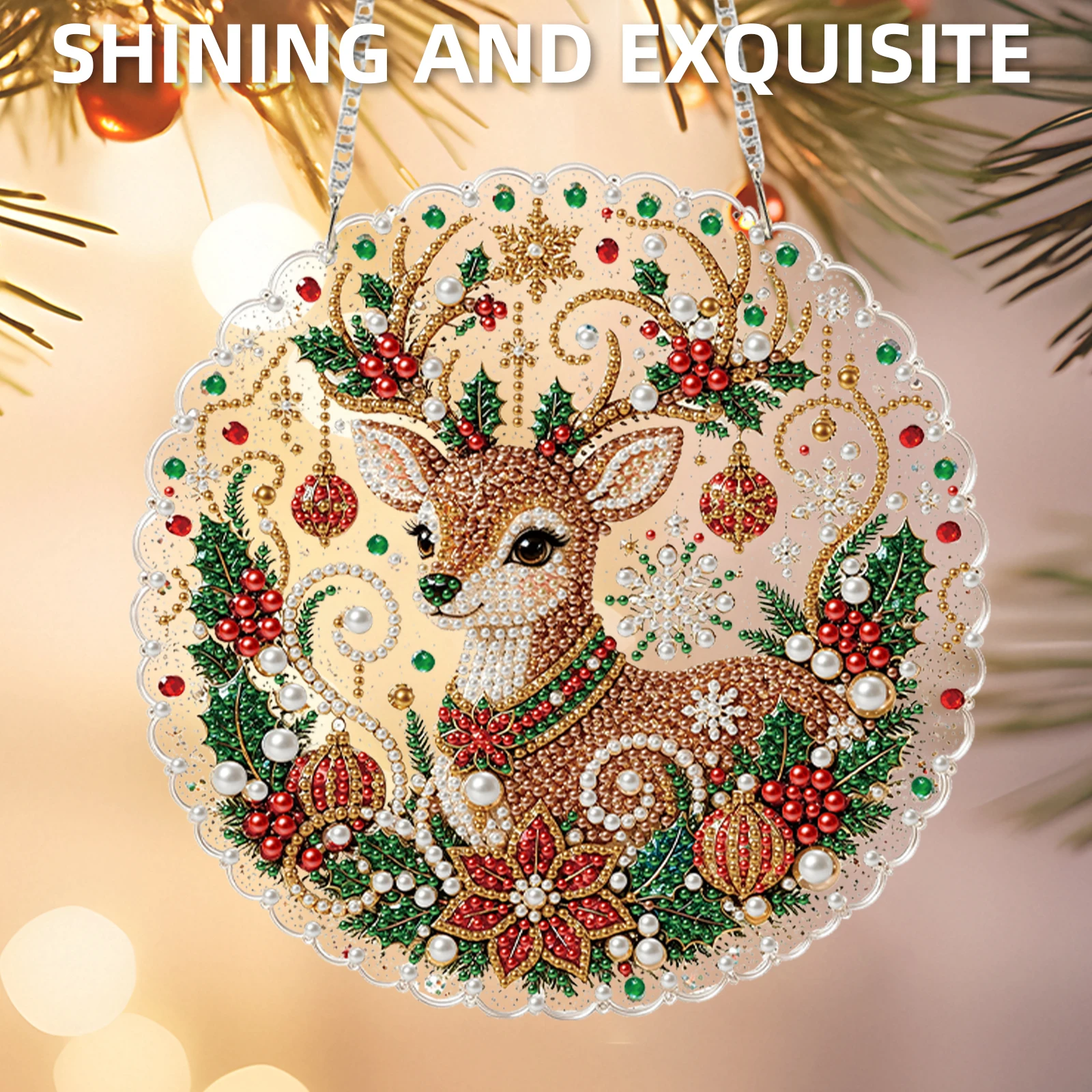 Embroidery Charm - DIY Rhinestone Embroidery Pendant Acrylic Ornament