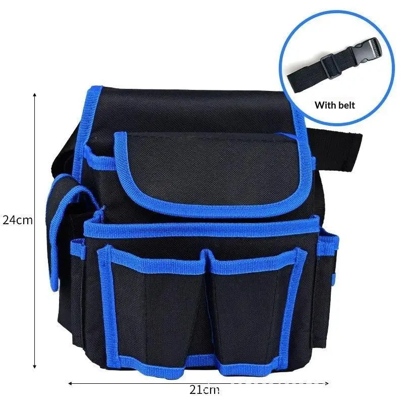 1 Stück Bohrmaschinen-Aufbewahrungstasche, einfache Werkzeugtasche zum Umhängen mit Gürtel, multifunktionale Hüfttasche für Elektriker-Reparaturen – Detail 16