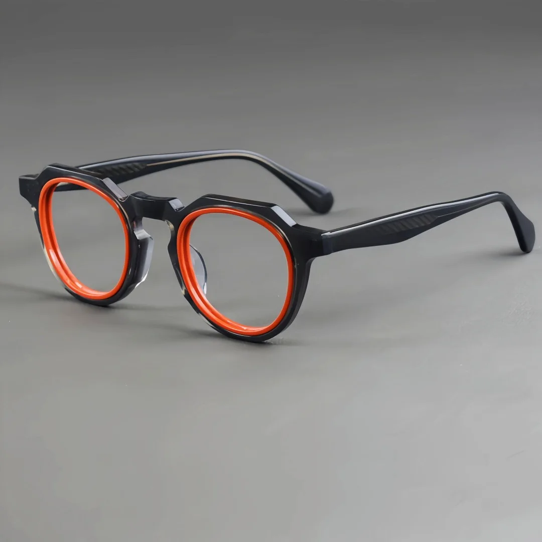 

2026 Fashion Double-ring Acetate Glasses Frame Women Optical Prescription Custom Eyeglasses Men Myopia Reading Retro Eyewear