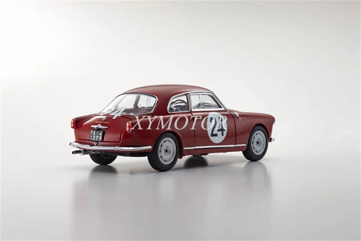 KYOSHO 1/18 per Alfa Romeo Giulietta SV 1958 Targa Florio #24 Diecast Model Car Red Toys regali collezione di espositori per Hobby