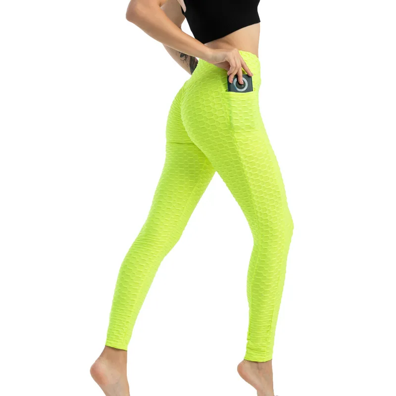 Women Pocket Bubble Fitness Leggings Image 33