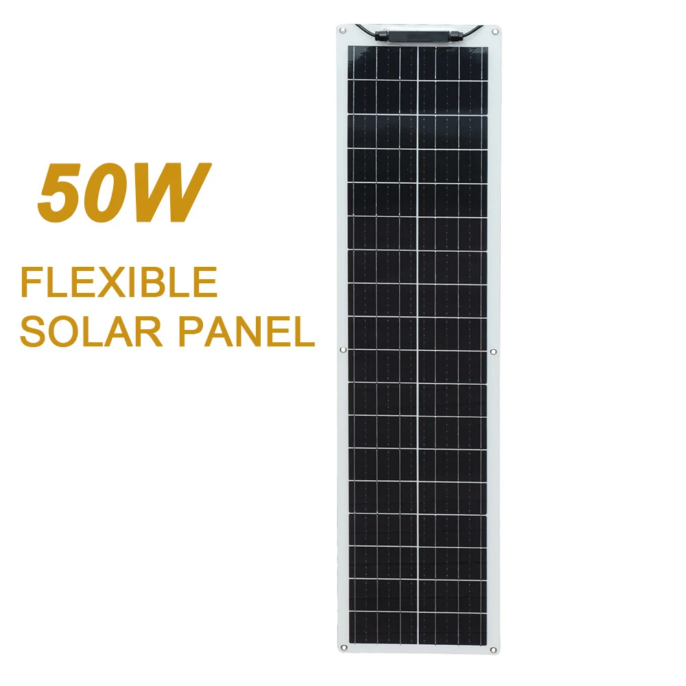 Solar Panel kit 12V Elastyczny zestaw paneli słonecznych moduł WUZECK 50 Watt PV 100 wat 12V 24V bateria słoneczna do domu samochód na wycieczkę do