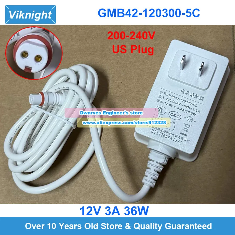 GMB42-120300-5C AC Adapter GVE 12V 3A 36W for ARROW AB1027/AG806A FAENZA L1 FGB021 ANNWA W23 FEL07 Power Supply 200-240V