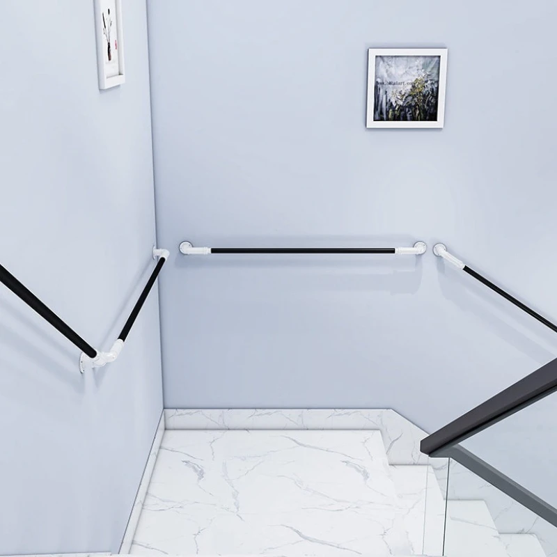 Galvanized Steel Corridor Handrail,Wall-Fixed Stair Safety Rail,Anti-Rust & Anti-Scratch Guard Bar,Indoor Railing Kindergarten