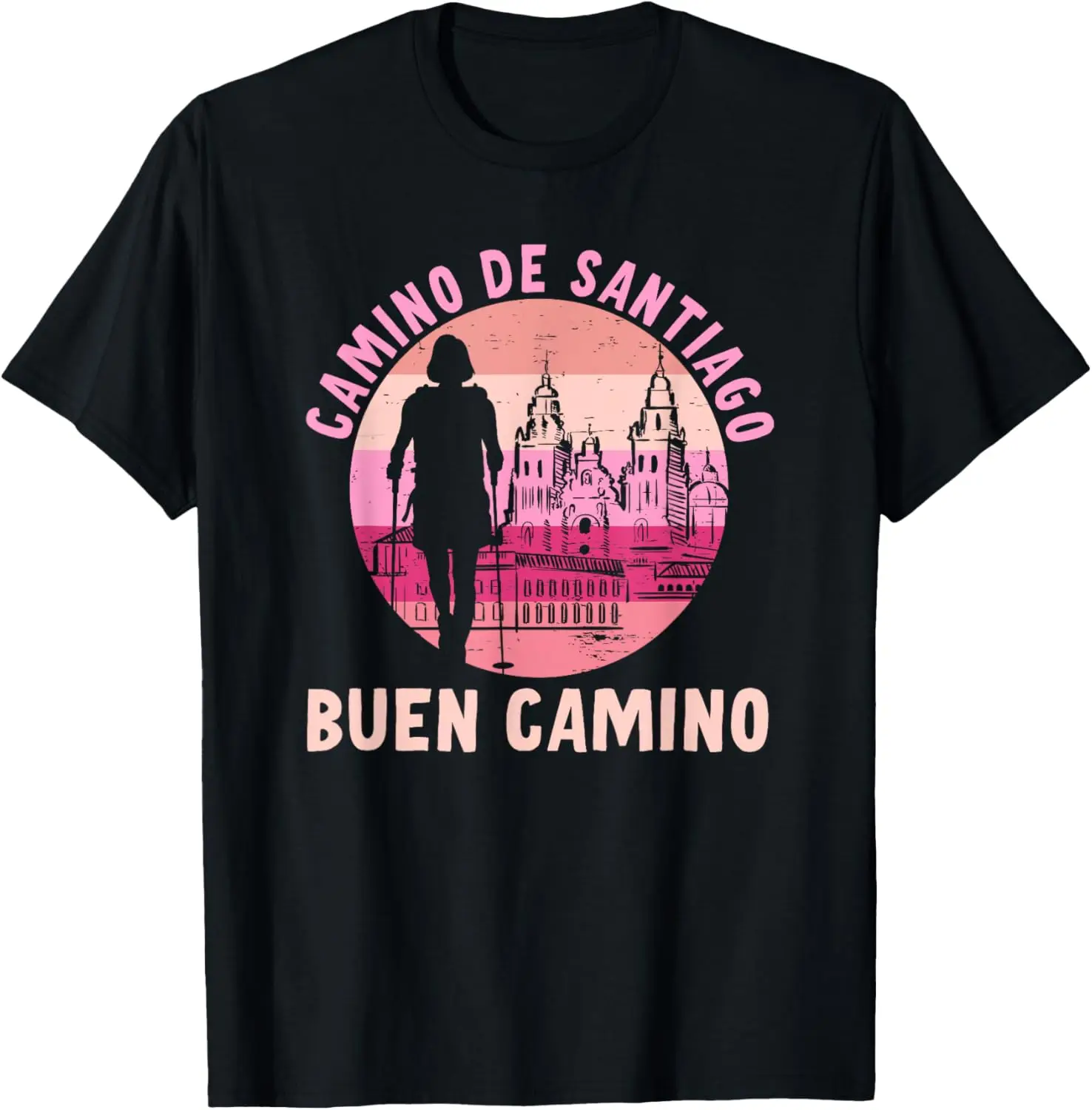 Buen Camino De Santiago De Compostela Jakobsweg T-Shirt Short Sleeve Casual 100% Cotton Shirt