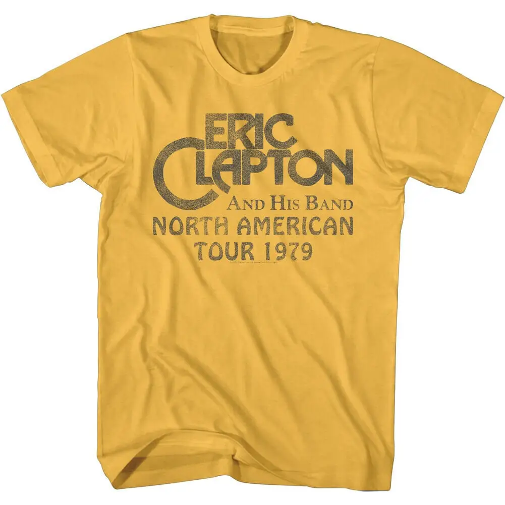 Eric Clapton Men\'s T shirt n His Band Tour 79 Mens North American Merch Blues Guitarist Vintage Live Conert