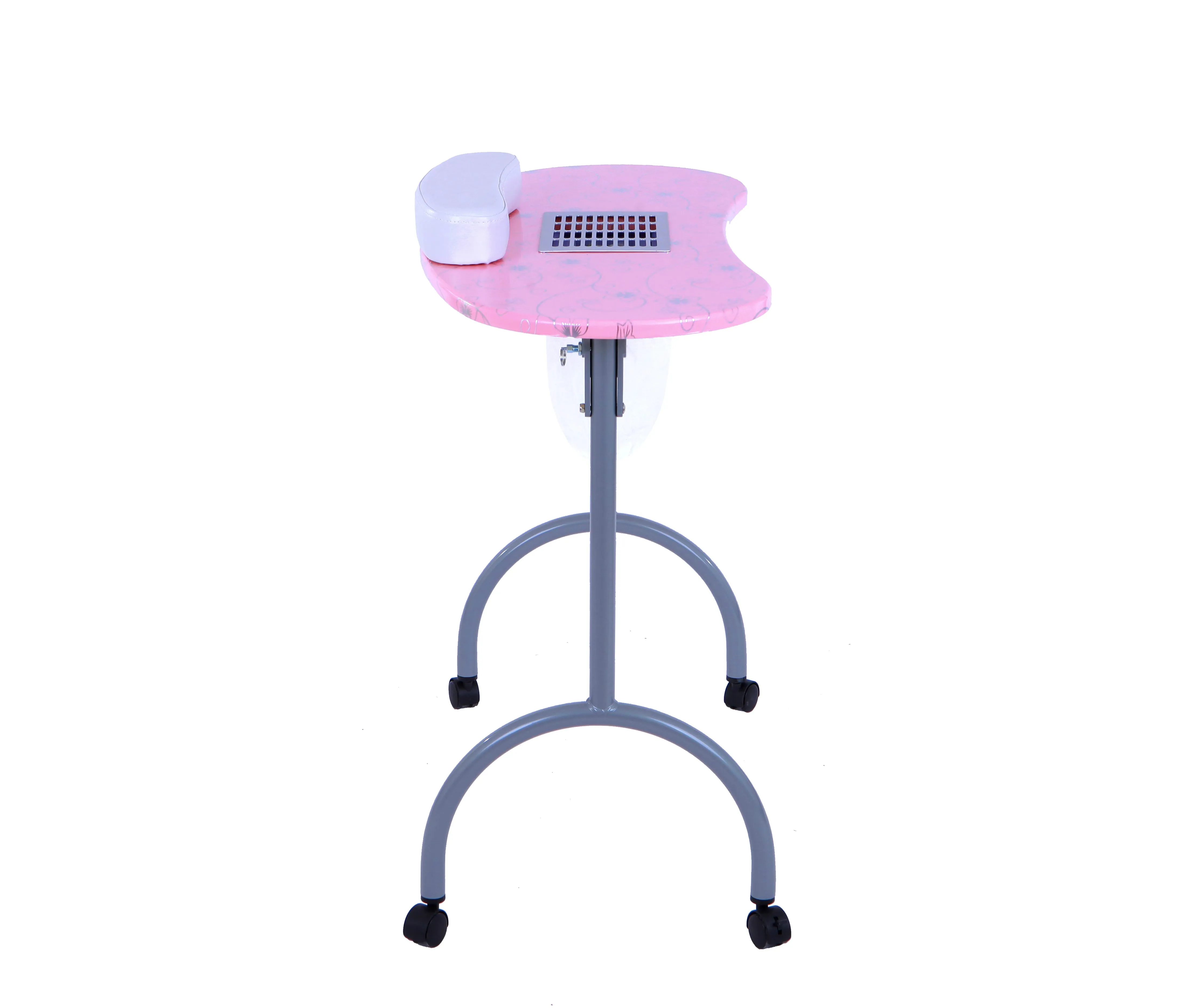 portable manicure table simple single pink foldable beauty shop nail salon easy to carry manicure table