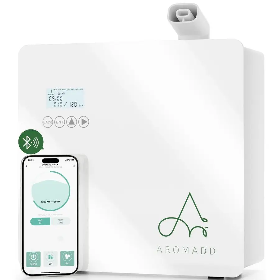 

Upgraded 3500 Sq.Ft Smart Scent Machine HVAC System, Whole House Aroma amp Hotel Collection Diffuser, Waterless Essential Oil Di