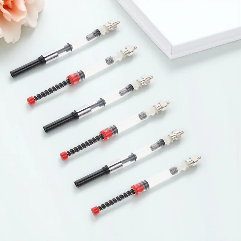 

6 шт., поглотители для фонтана, инструмент для заправки трубки, японская ручка, трубка для заправки чернил, школьные принадлежности, конвертер чернил для ручки