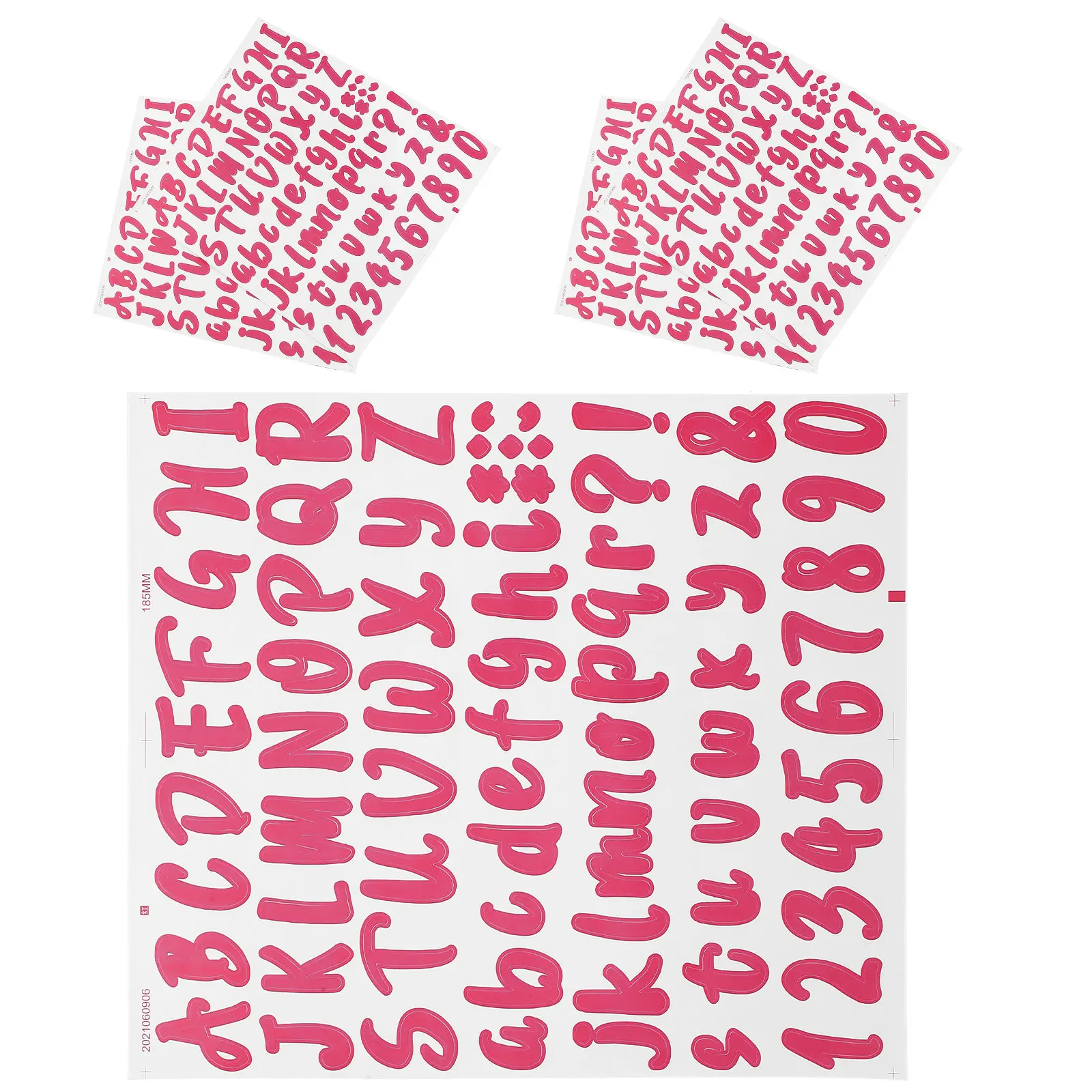 

5 Sheets DIY Letter Stickers PVC Alphabet Decals Self-Adhesive Removable for Mailbox Exterior Doors Windows Bottles School
