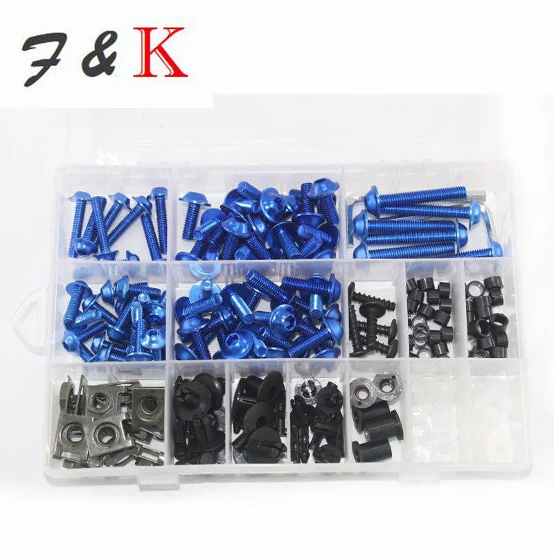 177pcs motorrad schrauben schrauben fair bolzen fit für yzf r1 r15 r25 r3 r6 r125 r15 r25 mt03 mt07 mt10 MT-09 MT-07 m5 m6 schrauben