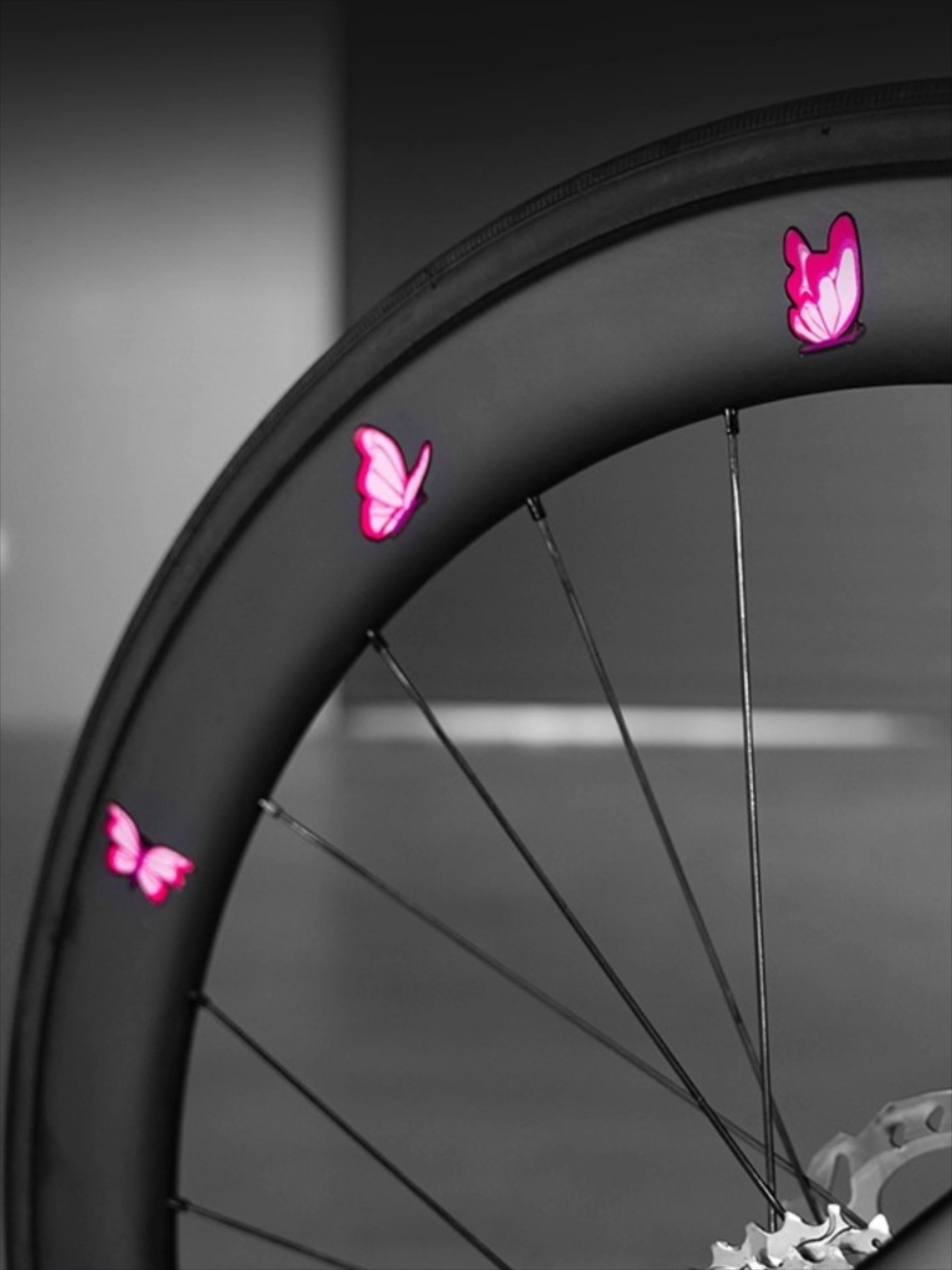 AliExpress NONE 1Sheet Dynamic Butterfly Bicycle Stickers Waterproof for Wheel Sticker Bike Rim Decals Cycling Self-adhesive Bicycle Accessories