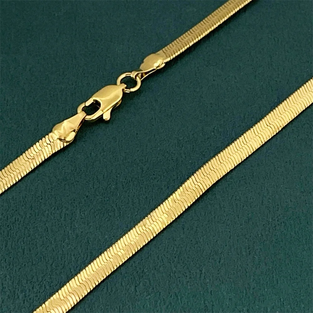 925 فضة مطلية بالذهب 40-60CM4MM شفرة قلادة ملابس يومية عيد ميلاد مهرجان الزفاف هدية الذكرى السنوية