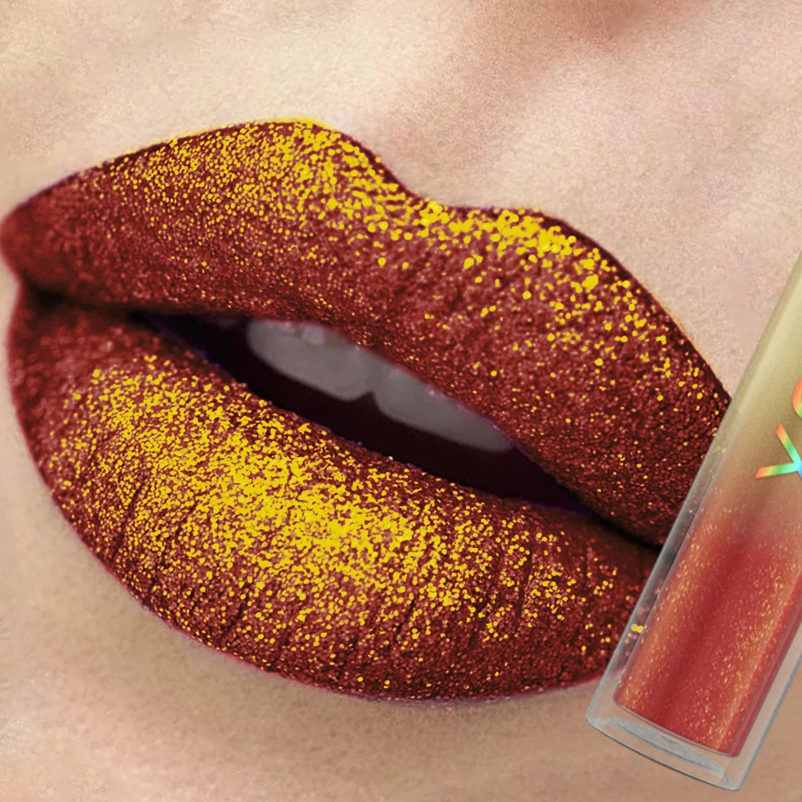 14 couleurs brillant scintillant lèvres glaçure paillettes métallique longue durée brillant à lèvres liquide imperméable à l'eau maquillage huile pour les lèvres cadeaux