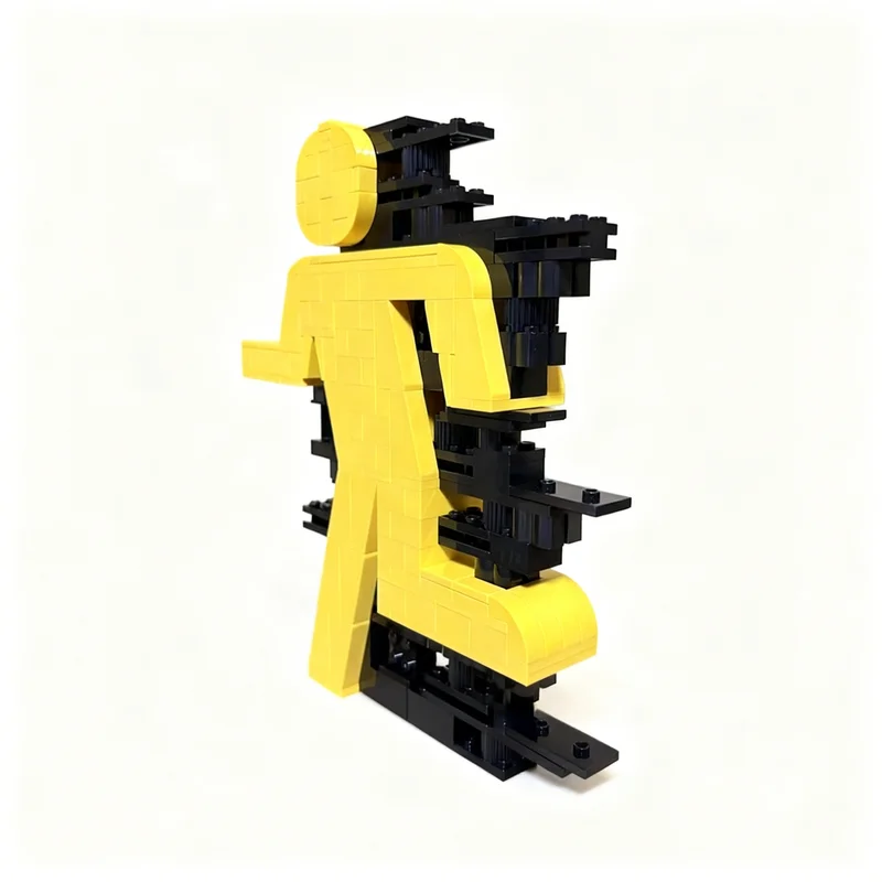 

270PCS MOC Creative Model Running Man Emergency Exit Sign Premium Display Assembly Bricks DIY Home Decor Gift Collectible Blocks