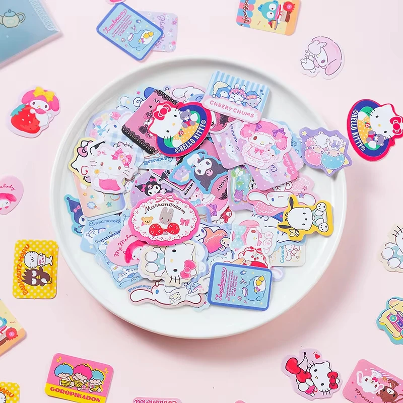 40 قطعة Kawaii Kt القط سينامورول كورومي ملصقات الكرتون للأطفال المغلف Diy بها بنفسك محمول الهاتف القرطاسية ملصق هدايا عيد الميلاد