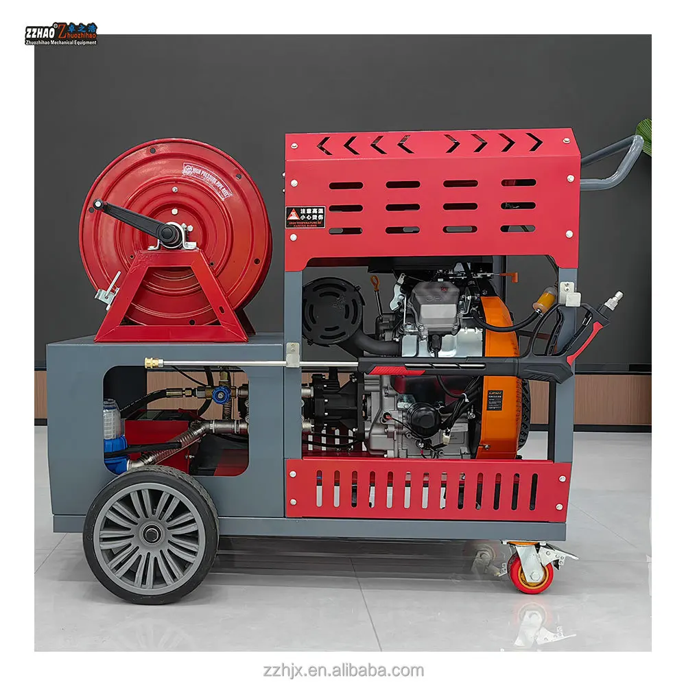 200Bar High Pressure Washer with Remote Control Panel Unclogging Pipes and Sewers  Pipe Cleaning Machine for Cleaning