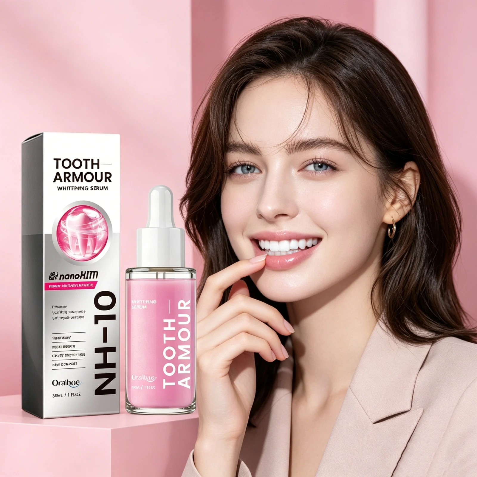 Nano-Hydroxyapatite Teeth Whitening Serum Deep Clean Stains Cavity Protection Fresh Breath Teeth Brightening Essence Oral Care