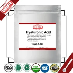 50g-1000g 98%  Hyaluronic Acid Powder,F00d Grade HA for Skin Whitening,Anti Aging,Reduce Wrinkle[Latest Date]