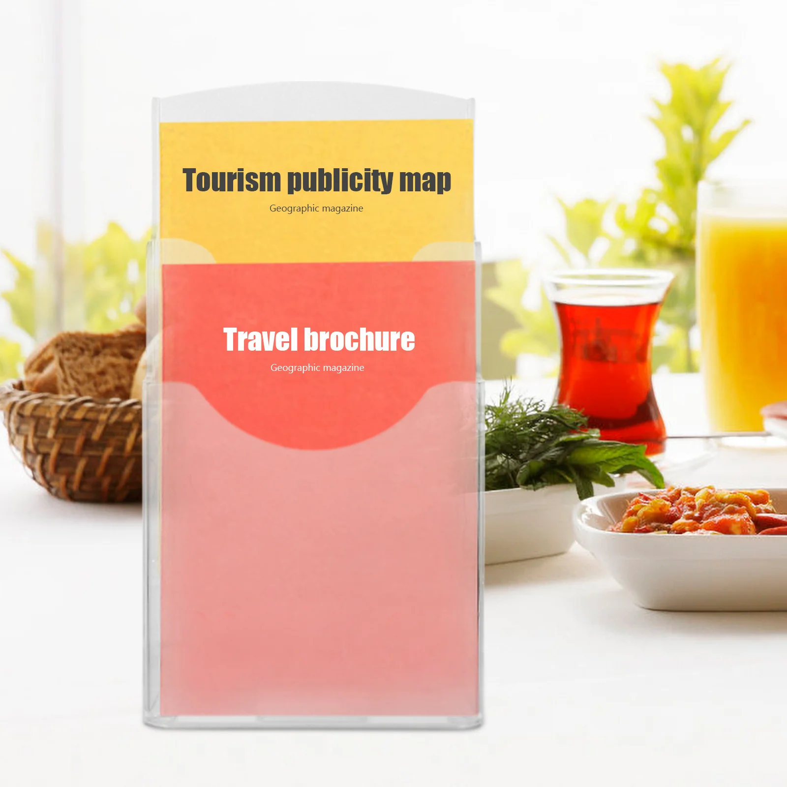 Acrylic Wall Mounted Document Stand File Rack Folder ganizer Storage Shelf Brochure Holder Flyer Display Pamphlet Stand