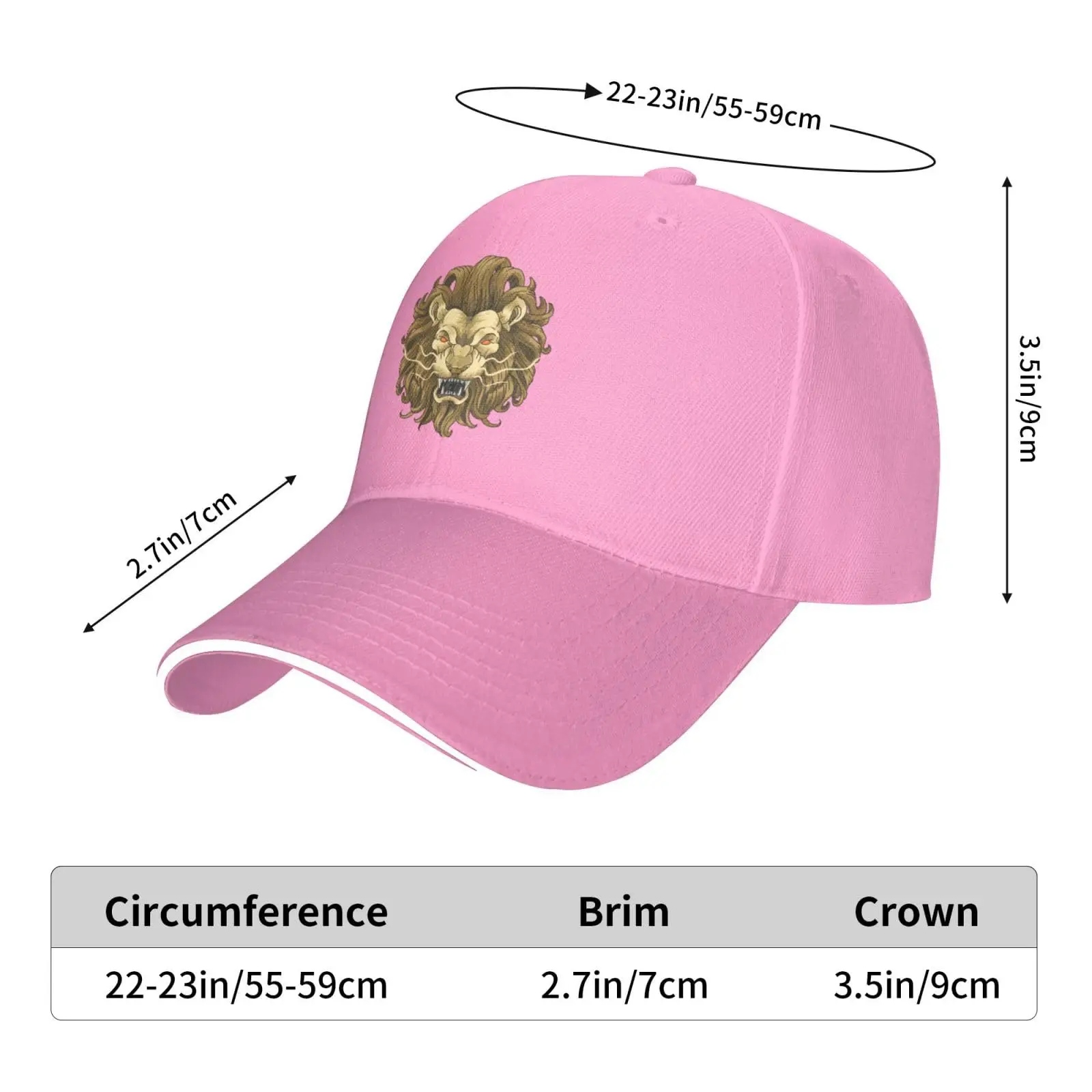 Lion Roar Head Trucker Baseball Cap Women Summer Breathable Beach Hats Fit Men Adjustable Hat