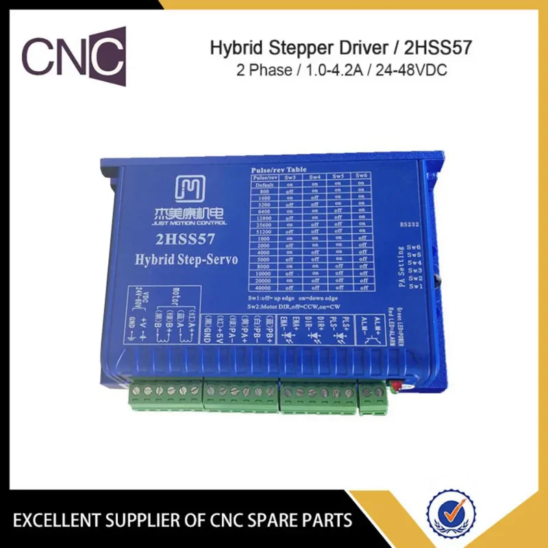 JMC stepper driver 2HSS57 Input Voltage DC24-48V Match with 57 Series Hybrid Motor Current 1.0-4.2A CNC kit