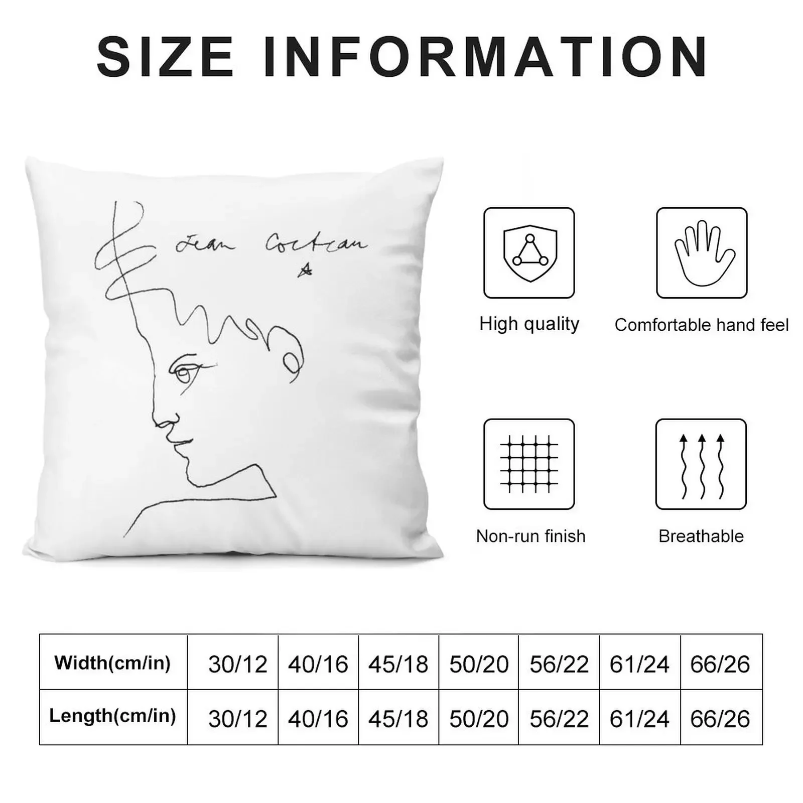 Jean cocteau artwork jean cocteau painting jean cocteau Throw Pillow bed pillows christmas pillow case pillow