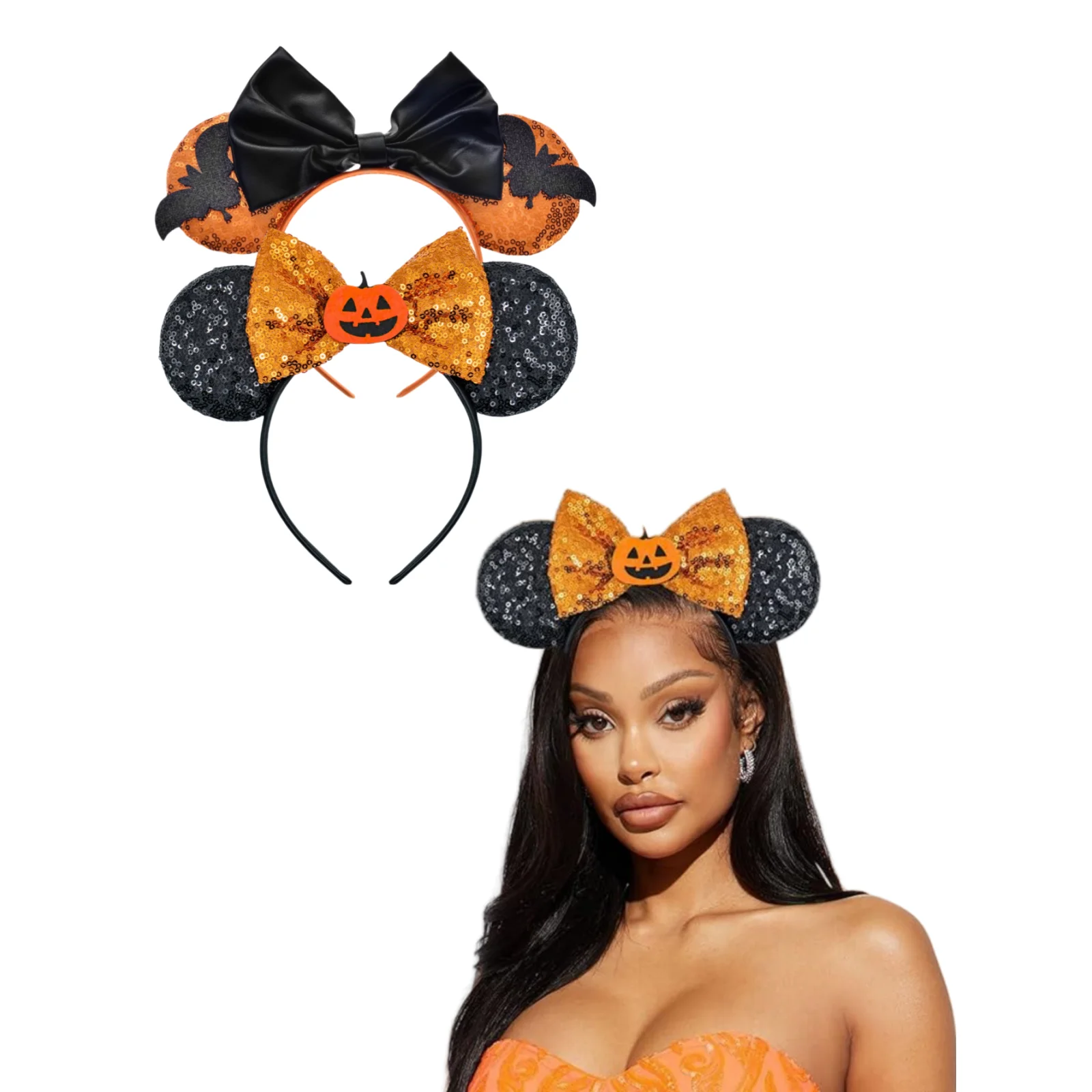 

1 шт., украшение для головного убора, обруч для волос, повязка на голову, новый стиль тыквы, фестиваль, трансграничный, забавная летучая мышь, вечеринка на Хэллоуин