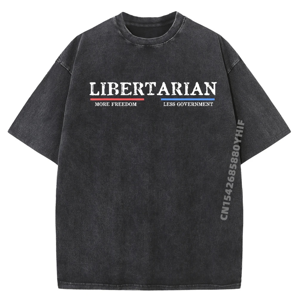 

Vintage Libertarian More Freedom Graphic Tees Men Shirts Luxury Clothing Mens Breathable Washed Shirt