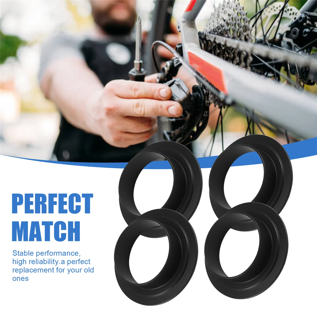 NN89R 4 قطعة محور الدراجة BB أسفل قوس متوسط رمح تحمل حماية كوب غطاء الجبلية الطريق دراجة دراجة أجزاء