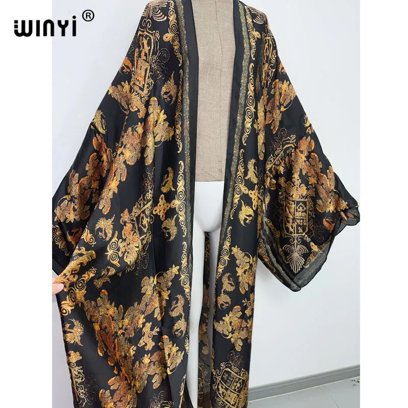 Kaftan Winyi Afrika Tuniek Bikini Sweet Lady Nieuwe Feestvest Stitch Cocktail Sexcy Boho Maxi Vakantie Batwing Mouw Kimono