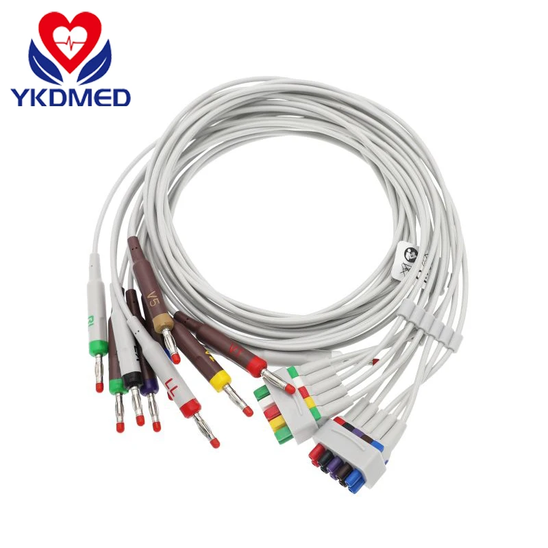 

Compaible GM 10 lead EKG Leads AHA patient leads ECG Trunk cable Banana 4.0