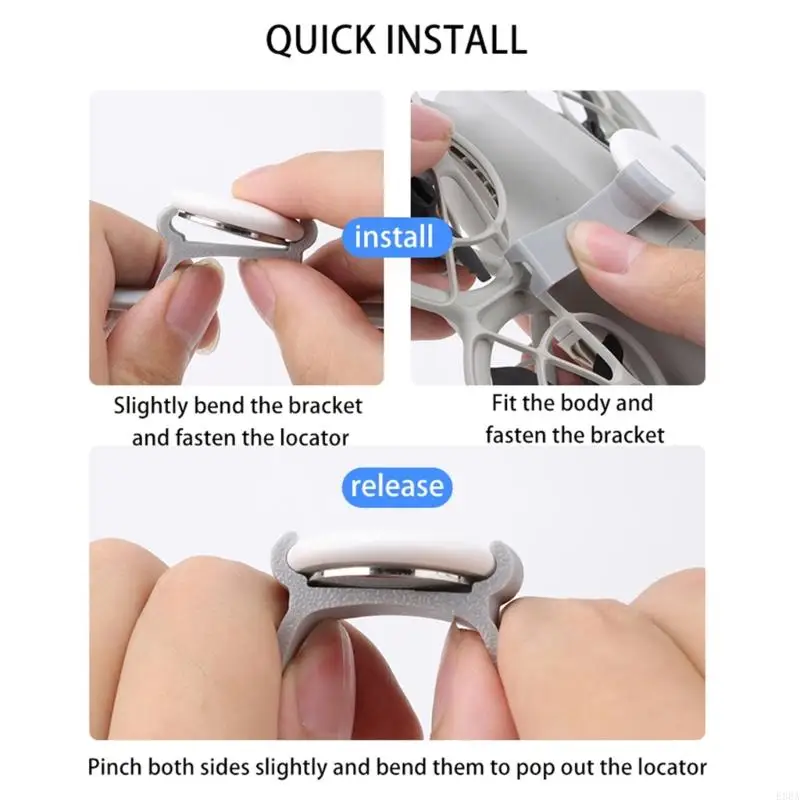 E8BA resistenza ABS ABS Droni Porta del localizzatore per droni esterni ingranazione da corsa semplice per