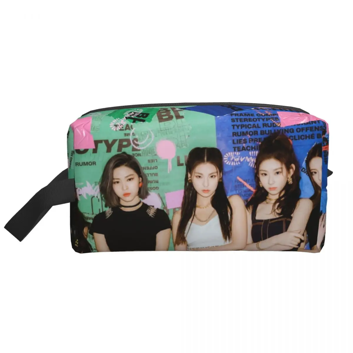 Travel ITZYS Kpop Star Girl Group Toiletry Bag Cute Cosmetic Makeup Organizer Women Beauty Storage Dopp Kit Box