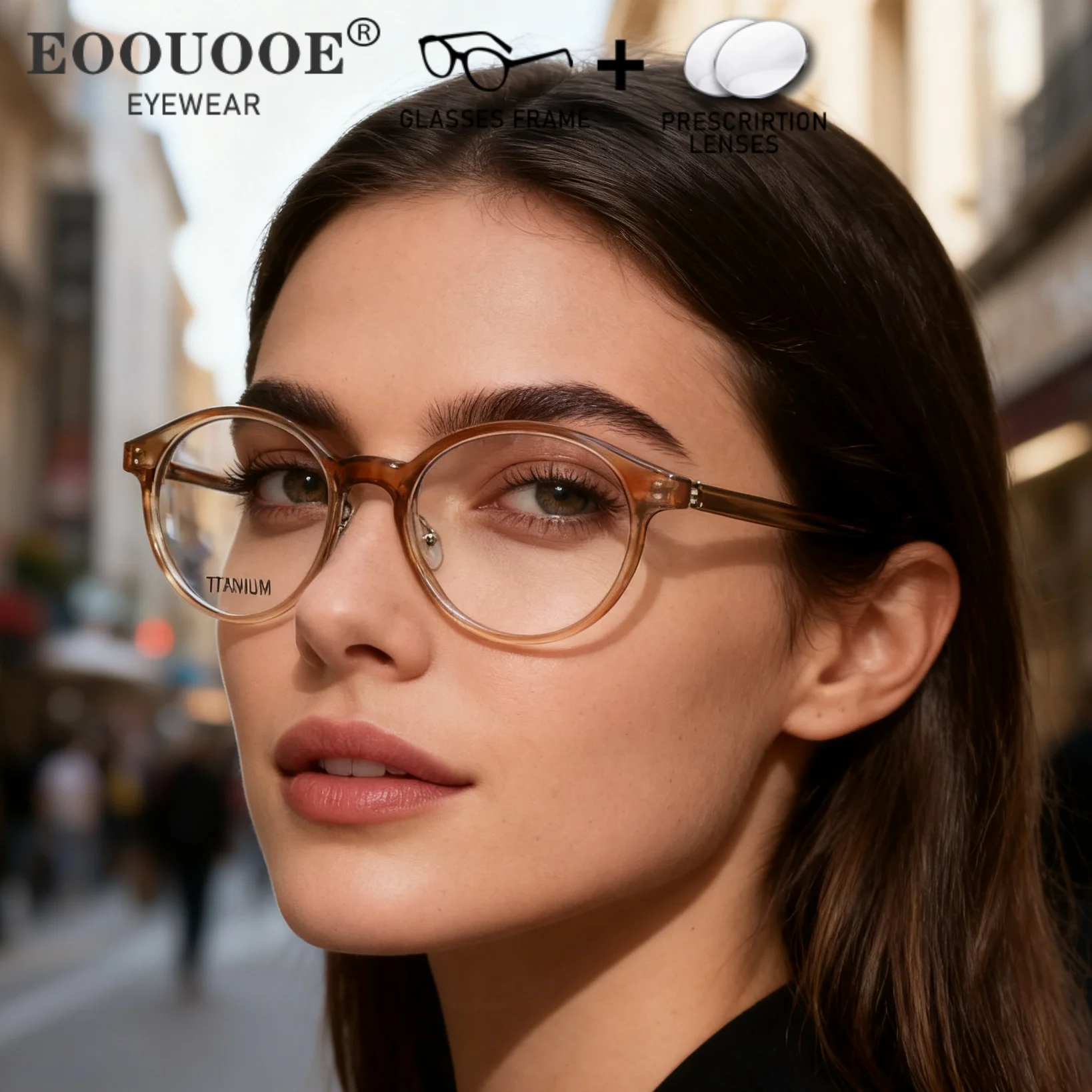

New Trend Fashion Women Acetate Glasses Prescription Lenses Myopia Progressive Oval Optical Eyeglasses Reading Glasses