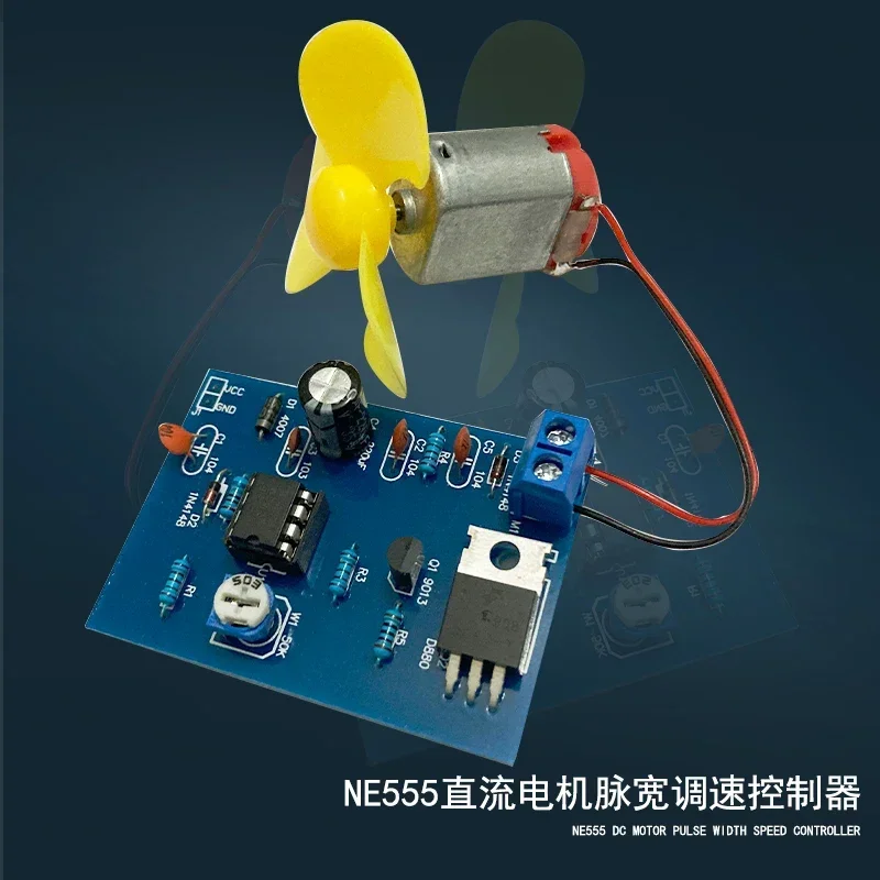 

NE555 Motor Speed Regulation Kit Maker DIY Teaching Electronic Manufacturing Technology Test For arduino Board Module