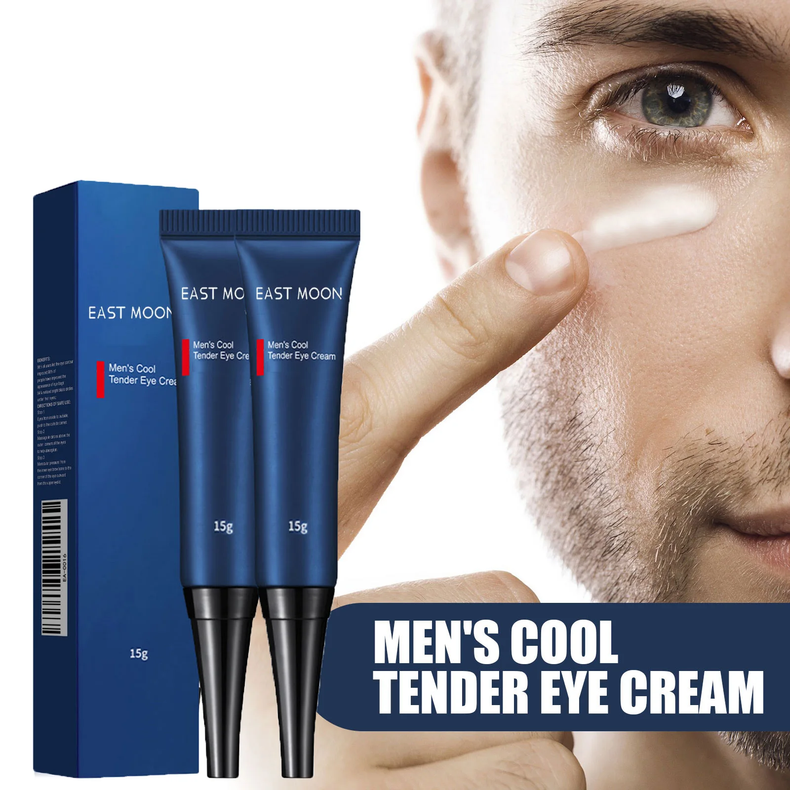 Crema hidratante para ojos con Retinol para hombre, 2 uds., antienvejecimiento, elimina las ojeras, antihinchazón, desvanece las arrugas, hidratante, reafirmante, cuidado de los ojos