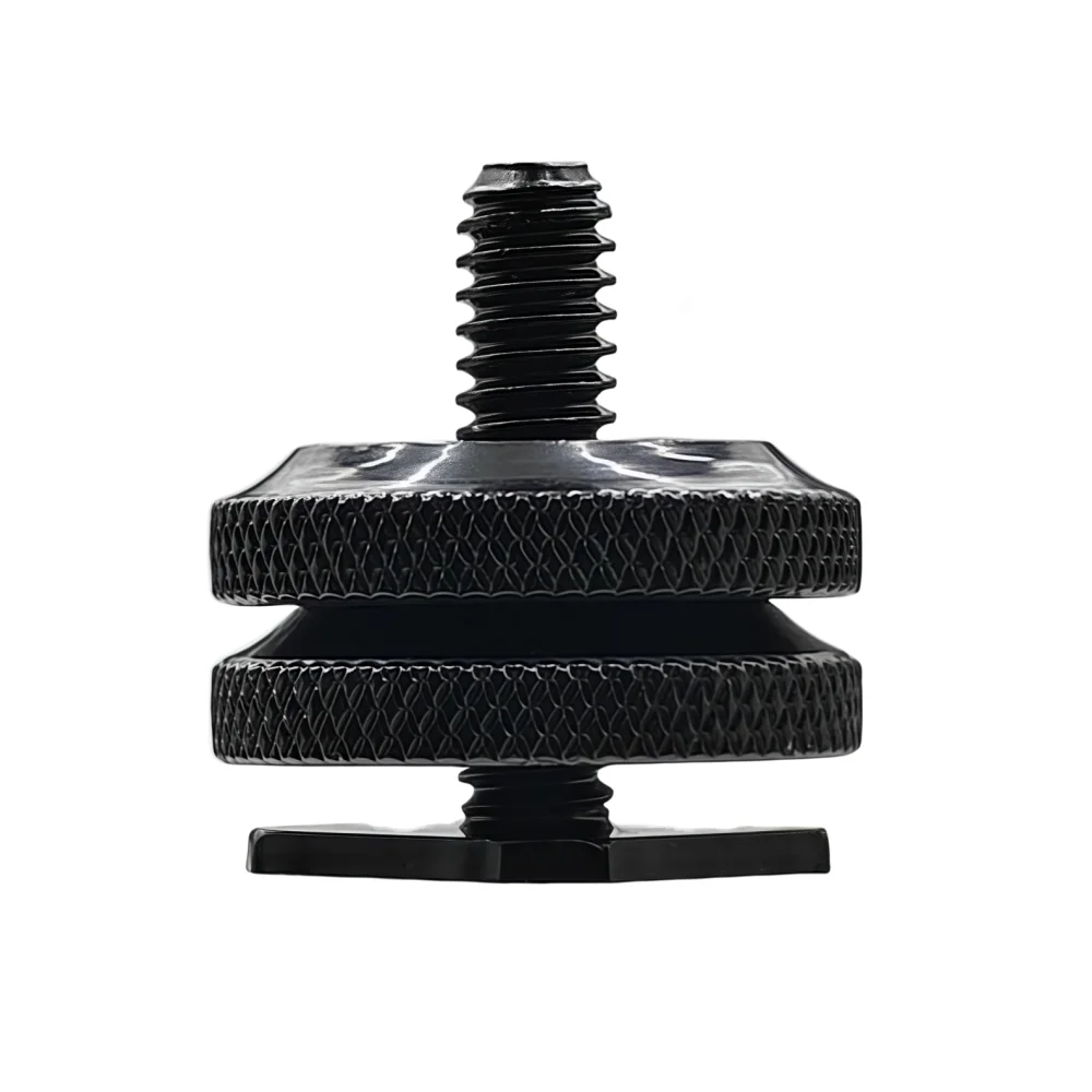 1/4 Hot Shoe Mount Phone Holder Dual Nut Cold Shoe Adapter Bracket For Double-Layer Camera Hot Shoe Adapter Accessories