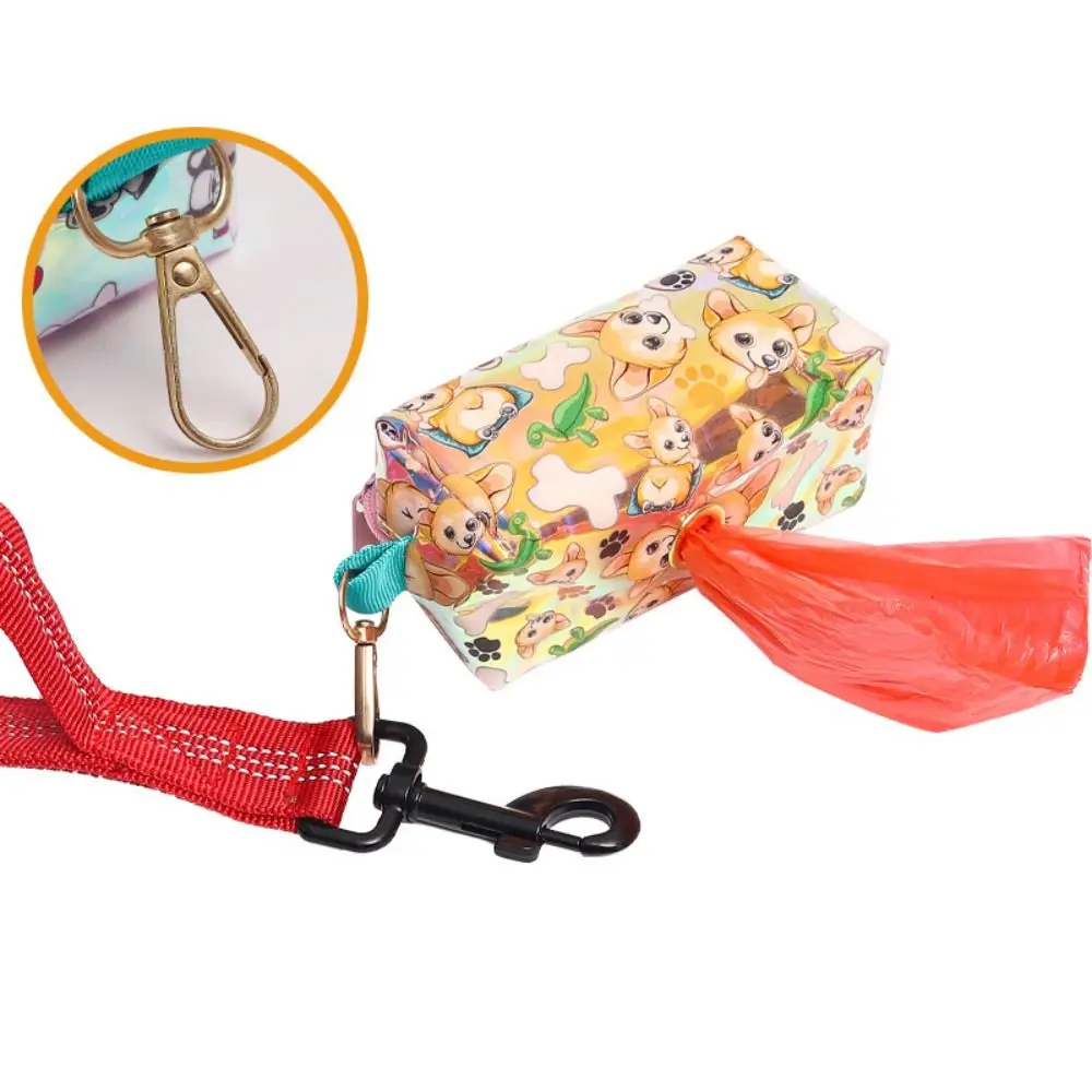 Cute Biodegradable Dog Poop Bag Outdoor Portable Holder Dispenser Cartoon Pet Garbage Bag Dog