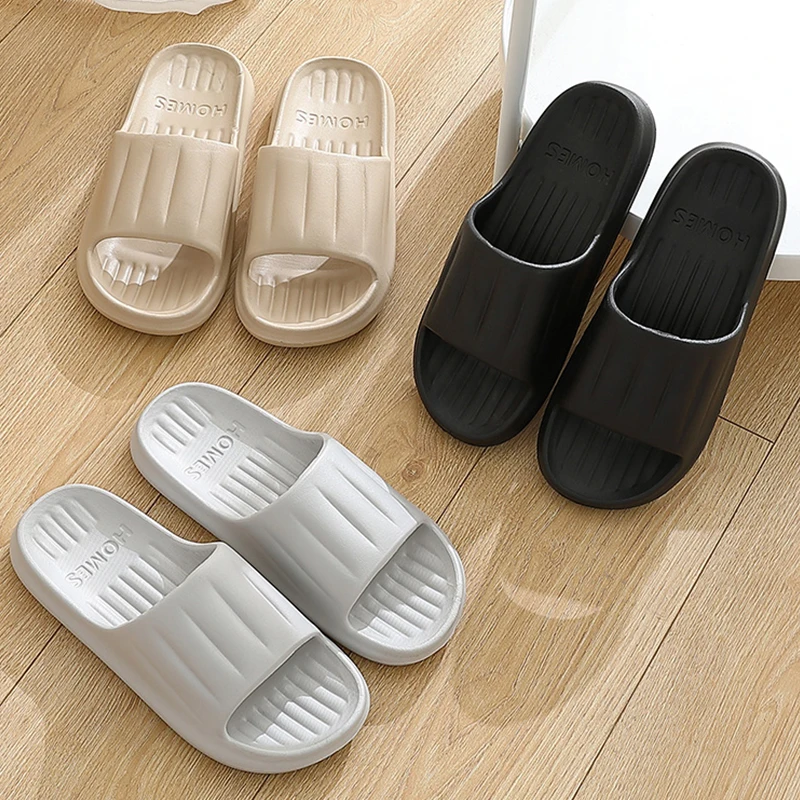 2025 New Soft Sole Massage Shower Shoes for Men Couples Waterproof Non-slip Home Leisure Fashion Bathroom Women  Slippers