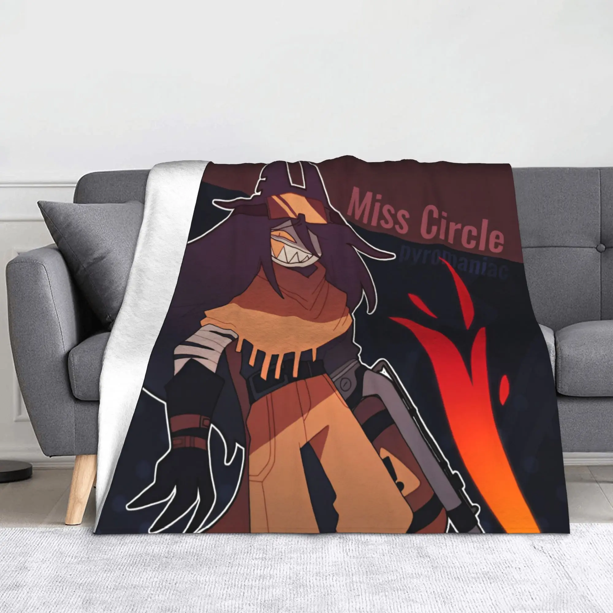 Miss Circle Fire Flannel Blankets Fundamental Paper Education Throw Blanket for  Sofa Bedding Lounge 125*100cm Plush Thin Quilt