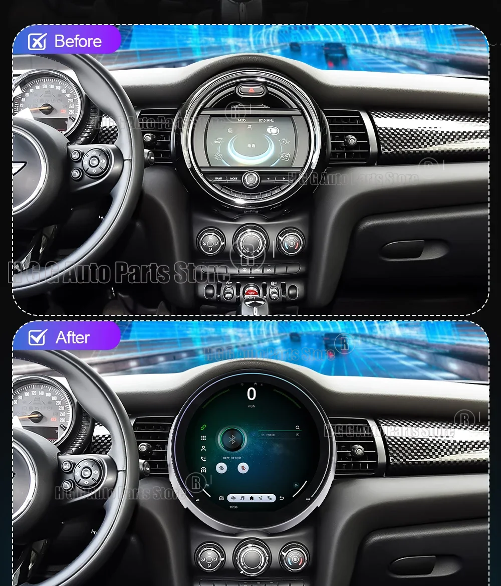 11.8'' For BMW New MINI F54 F55 F56 F60 2015-2020 NBT EVO Multimedia HU Car Radio Android 14 Screen Carplay 4G GPS Video Stereo