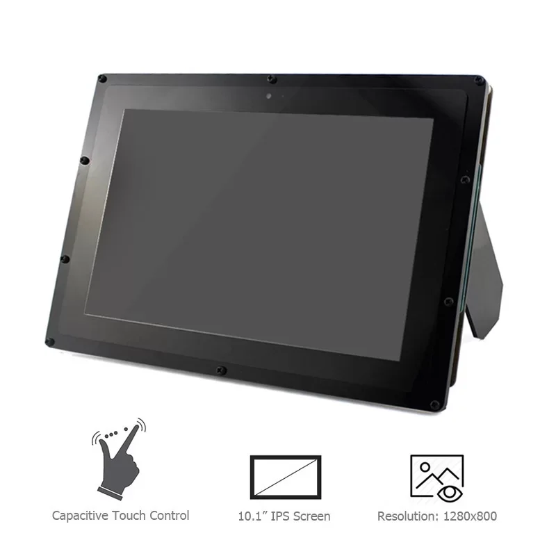 Imagem -02 - Monitor Portátil 10.1 Ips Touchscreen 1280*800 Cor Pontos Capacitivo Touch Screen dc 5v Hdmi-compatível para Raspberry pi