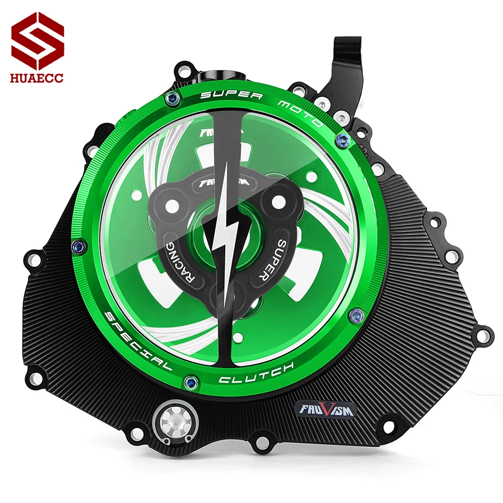 

Для Kawasaki Ninja 400 Z400 2018-2022 прозрачная крышка сцепления с ЧПУ и пружинный фиксатор R Z 400 2022 2021 2020 2019 2018