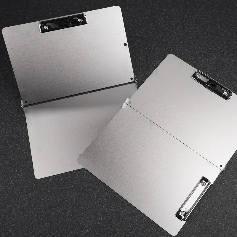

Stainless Steel A3 Folding Clipboard Sketchboard Writing Board Clip for 8K Drawing Note-taking, Durable and Lightweight Design
