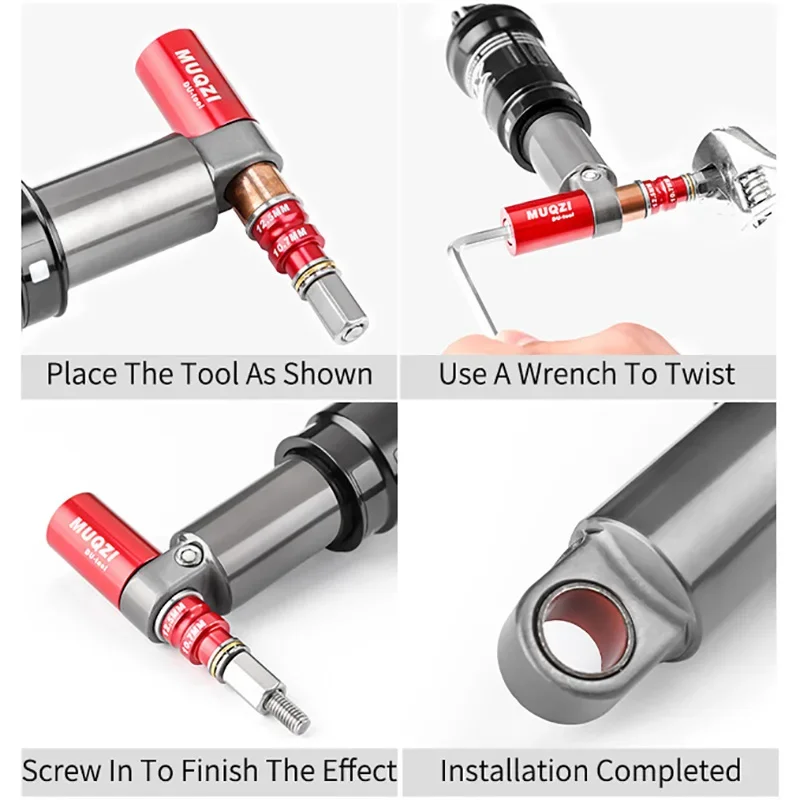 MUQZI جلبة الصدمات الخلفية 12 مم 12.7 مم محول ممتص الصدمات للدراجة #5