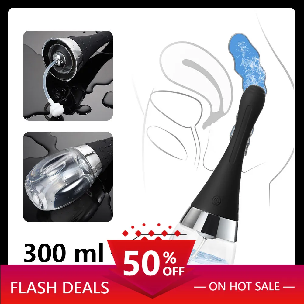 Anal Cleaner Silicone Health Automatic Enema Colon Vaginal Cleaner Tool Anal Douche Shower Cleaning Enemator for Men and Women