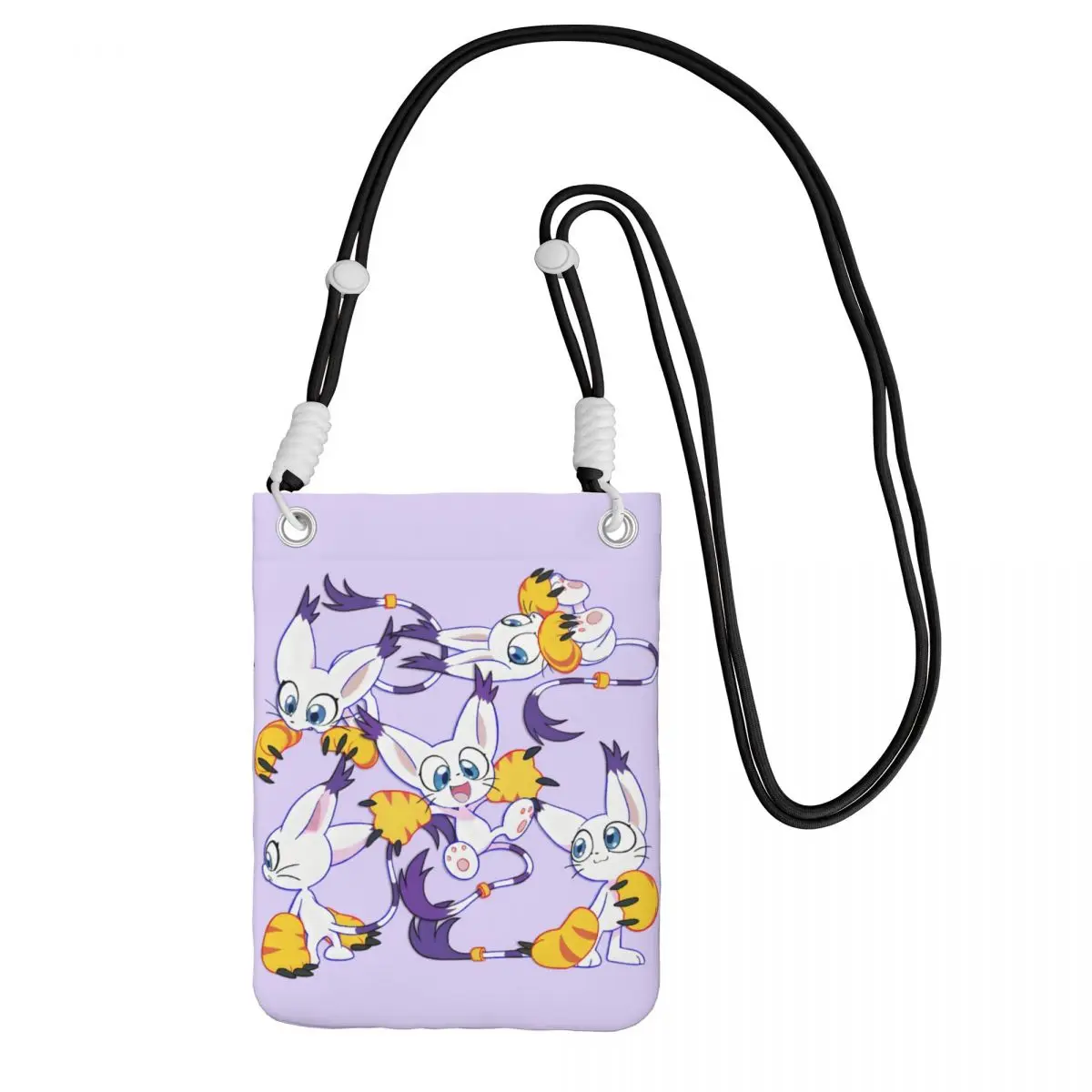 مخصص كول جاتومون حقيبة الهاتف المحمول للسفر النساء الرجال مغامرة أنيمي الصغيرة Crossbody محفظة الهاتف الذكي المحفظة مع حزام