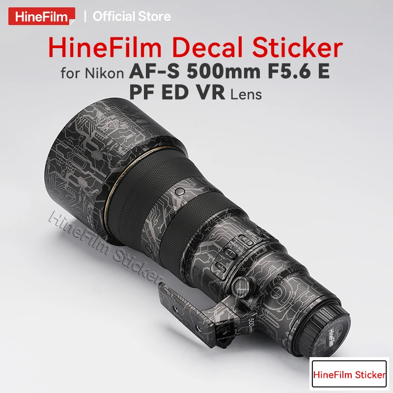 

Hinefilm Skin for Nikon AF-S 500F5.6E Lens Skin for Nikkor AFS 500 F5.6E Sticker 500 5.6 Lens Wrap Cover AF-S 500mm f5.6E Skin
